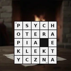 Hasło krzyżówkowe psychoterapia w której wykorzystywane są techniki i metody z różnych typów psychoterapii - psychoterapia eklektyczna – rozwiązanie, synonimy, podpowiedzi i definicje krzyżówkowe